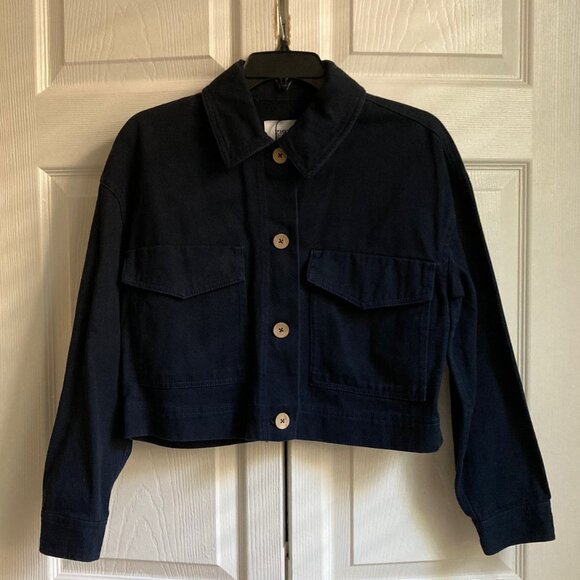 Cropped jacket with pockets - Picture 2 of 9